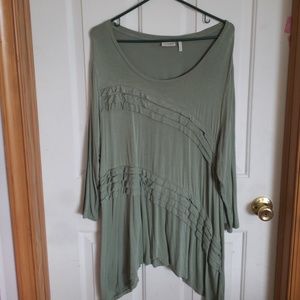 LOGO ruffled, hancerchief hemline